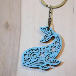 جاکلیدی چوبی رابو طرح نهنگ مهربان