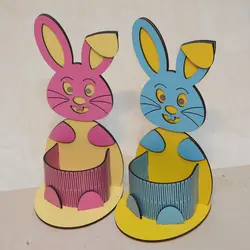 جامدادی رومیزی چوبی طرح خرگوش خوشحال