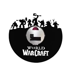 ساعت دیواری طرح گرامافون مدل بازی محبوب وارکرفت (Warcraft)