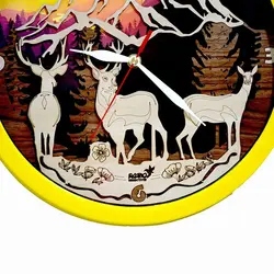 ساعت دیواری فانتزی طرح کوهستان و گورن