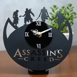 ساعت رومیزی طرح گرامافون مدل اساسینز کرید (Assasin's Creed)