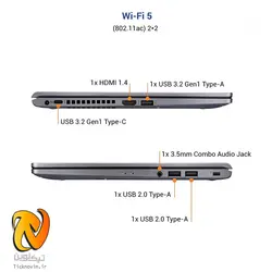 لپ تاپ 15.6 اینچی ایسوس مدل X515JP-SSD007W-i7 16GB 512GB 2GB - کاستوم شده