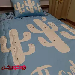روتختی سه بعدی کاکتوس آبی BD433 | تولید ست پرده و روتختی