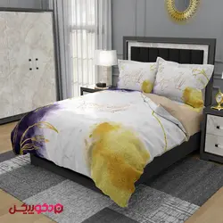 روتختی سه بعدی برگ طلایی BD609 | تولید ست پرده و روتختی