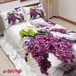 روتختی سه بعدی گل سنبل بنفش BD746 | تولید ست پرده و روتختی