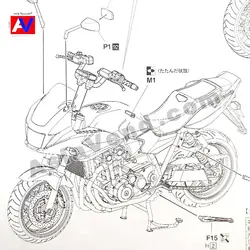 کیت ماکت موتور سیکلت هوندا مدل CB1300 Super Bold'OR