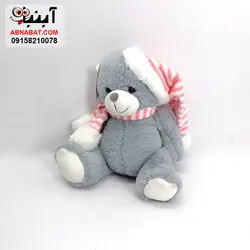 عروسک خرس کلاه دار 25 سانت کد 1138