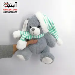 عروسک خرس کلاه دار 25 سانت کد 1138