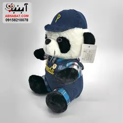 عروسک خرس پاندا لباس آبی 30 سانت کد 1175