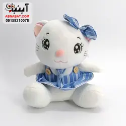 عروسک گربه پاپیون دار 20 سانت کد 1170