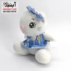 عروسک گربه پاپیون دار 20 سانت کد 1170