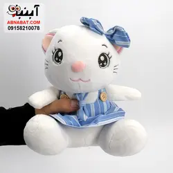 عروسک گربه پاپیون دار 20 سانت کد 1170