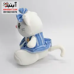 عروسک گربه پاپیون دار 20 سانت کد 1170