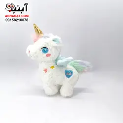 عروسک اسب یونیکورن(تک شاخ) 30 و 50 سانت کد1159