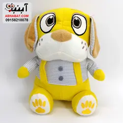 عروسک سگ لباس راه راه 30 سانت کد 1208