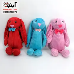 عروسک خرگوش لباس کبریتی 30 سانت کد 1204