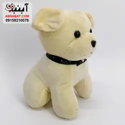 عروسک سگ خالخالی و تک رنگ 25 سانت کد 1195