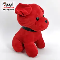 عروسک سگ خالخالی و تک رنگ 25 سانت کد 1195
