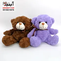عروسک خرس پاپیون دار 25 سانت کد 1220