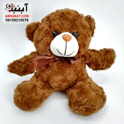 عروسک خرس پاپیون دار 25 سانت کد 1220