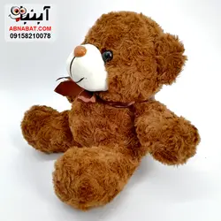 عروسک خرس پاپیون دار 25 سانت کد 1220
