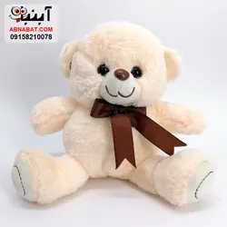 عروسک خرس پاپیون دار 25 سانت کد 1218