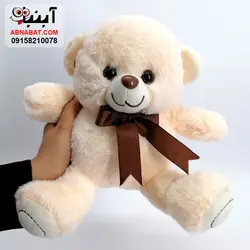 عروسک خرس پاپیون دار 25 سانت کد 1218
