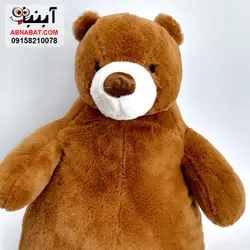 عروسک خرس پتویی بالشتی 55 سانت همراه پتو بزرگ کد 1235