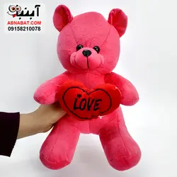عروسک خرس لاو قلبی 30 سانت کد 1233