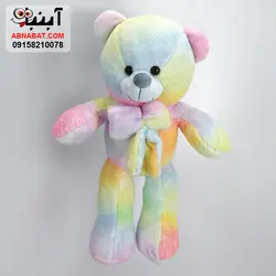 عروسک خرس آبرنگی پاپیون دار 70 سانت کد 1241