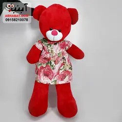 عروسک خرس قرمز ولنتاین 120 سانتی کد 1247