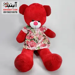 عروسک خرس قرمز ولنتاین 120 سانتی کد 1247
