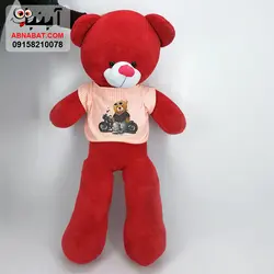 عروسک خرس قرمز ولنتاین 120 سانتی کد 1248