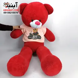 عروسک خرس قرمز ولنتاین 120 سانتی کد 1248