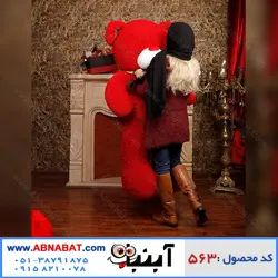 عروسک خرس قرمز 160 سانت شالگردنی کد563