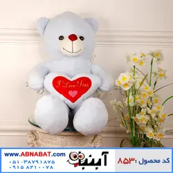 عروسک خرس آبی یک متری قلب دار