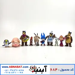 فیگور ماشا و میشا پک 10 عددی Masha & Misha figure