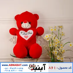 عروسک خرس قرمز قلب دار ویژه ولنتاین صد سانت