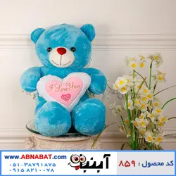 عروسک خرس آبی 95 سانت قلب دار