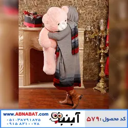 عروسک خرس صورتی خارجی 120 سانت کد579