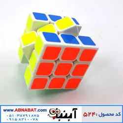 مکعب روبیک استیکری 3*3 زمینه رنگی