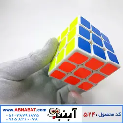 مکعب روبیک استیکری 3*3 زمینه رنگی