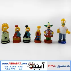 فیگور سیمپسون پایه شطرنجی پک 6 عددی simpsons figure