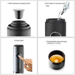 اسپرسو ساز شارژی پرتابل کپسولی کانکو اکو  | CONQUECO Portable Espresso Machine