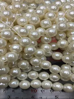 مروارید پلاستیکی کرم سایز 12