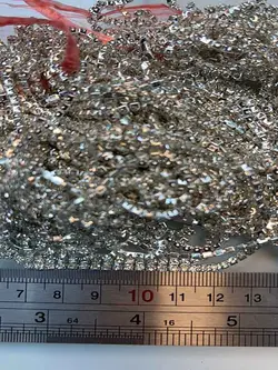 نگین متری سایز 8 فشرده نقره ای