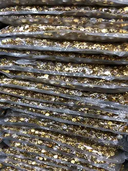 نگین قاب دار 3D سایز 25 طلایی