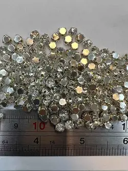 نگین قاب دار 3D سایز 25 نقره ای