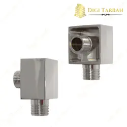 زانو توکار چهارگوش برنجی