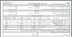 خرید نمونه فاکتور هلو سایز A4 افقی -